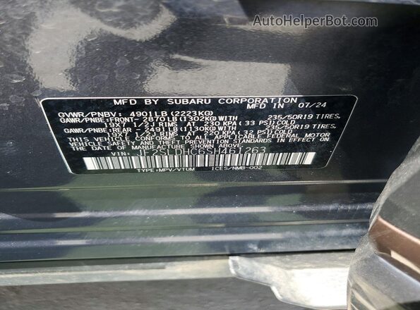 JF2SLDHC6SH461263 2025 SUBARU FORESTER Gray VIN կոդի պիտակի տեսք