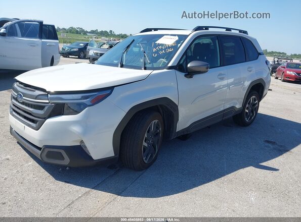 JF2SLDNC2SH584546 2025 SUBARU FORESTER White Առջևի ձախ երեք քառորդ տեսարան