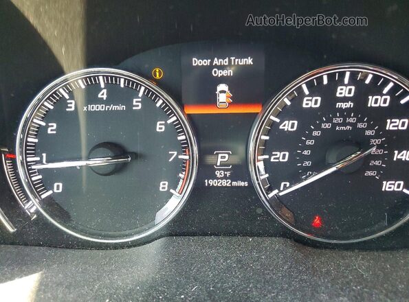 JH4KC1F51HC000185 2017 ACURA RLX Silver Vista del cuadro de instrumentos