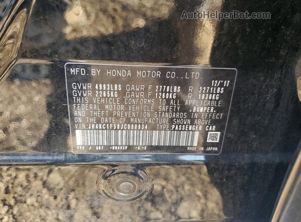 JH4KC1F58JC000934 2018 ACURA RLX Black Вид підкапотного простору