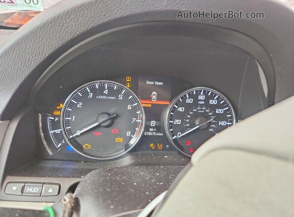 JH4KC2F98JC000151 2018 ACURA RLX Silver ხელსაწყოთა პანელის ხედი