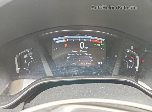 JHLRW2H90KX009900 2019 HONDA CR-V White Вид щитка приладів