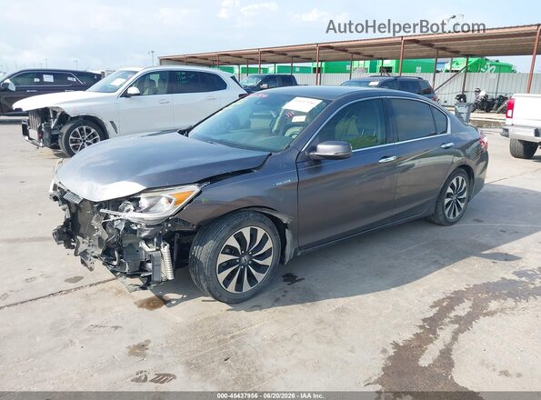 JHMCR6F35HC002536 2017 HONDA ACCORD Gray Առջևի ձախ երեք քառորդ տեսարան