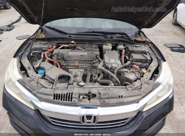 JHMCR6F35HC013312 2017 HONDA ACCORD Black Rear view