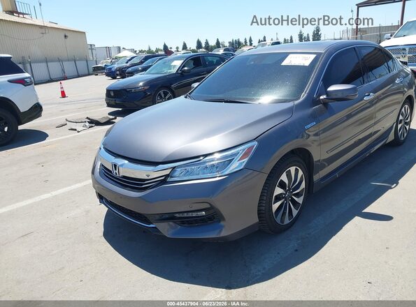 JHMCR6F71HC001984 2017 HONDA ACCORD Gray წინა მარცხენა ხედი სამი მეოთხედიდან