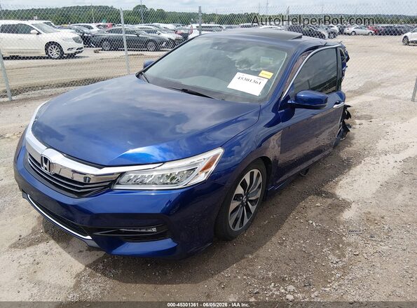 JHMCR6F74HC013885 2017 HONDA ACCORD Blue Передня ліва чверть