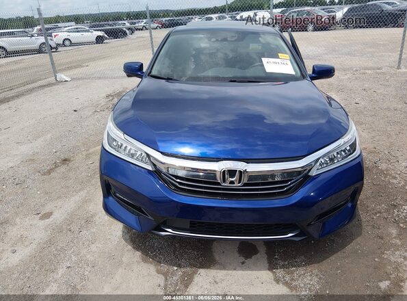 JHMCR6F74HC013885 2017 HONDA ACCORD Blue Вид щитка приладів