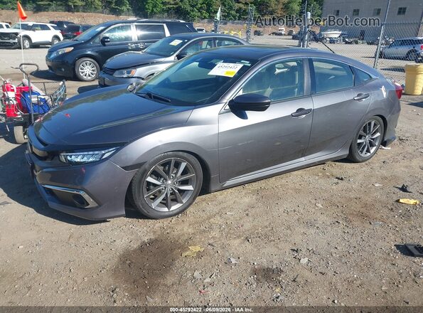 JHMFC1F31KX001319 2019 HONDA CIVIC Gray Vista tres cuartos delantera izquierda