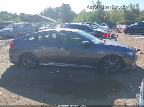JHMFC1F31KX001319 2019 HONDA CIVIC Gray Vista interior trasera
