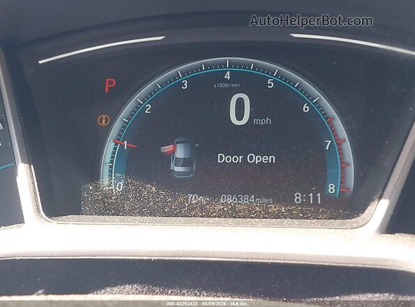 JHMFC1F31KX001319 2019 HONDA CIVIC Gray 