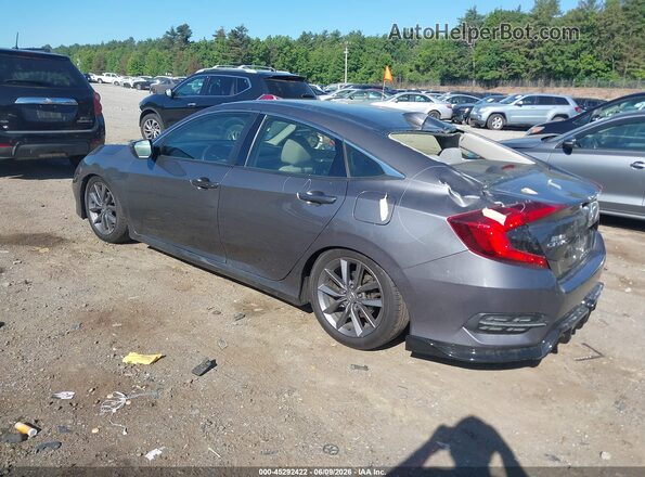 JHMFC1F31KX001319 2019 HONDA CIVIC Gray Trasero izquierdo