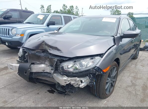 JHMFC1F32JX037261 2018 HONDA CIVIC Gray Front view