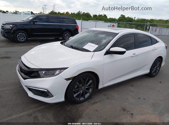 JHMFC1F36KX012168 2019 HONDA CIVIC White Առջևի ձախ երեք քառորդ տեսարան