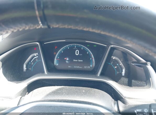 JHMFC1F38KX003391 2019 HONDA CIVIC Black Вид задніх сидінь