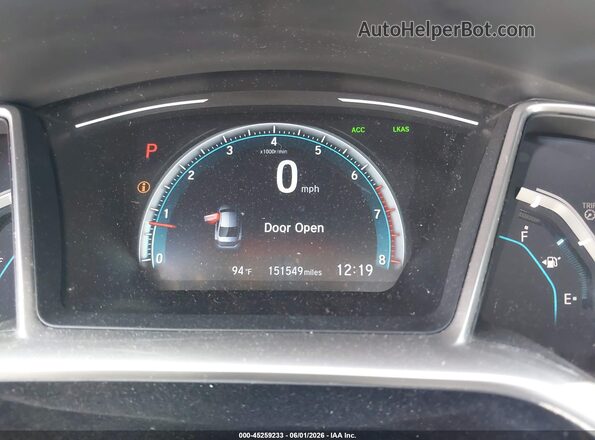 JHMFC1F38KX003391 2019 HONDA CIVIC Black 