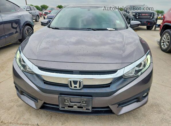 JHMFC1F3XJX001754 2018 HONDA CIVIC Gray Вид спереду