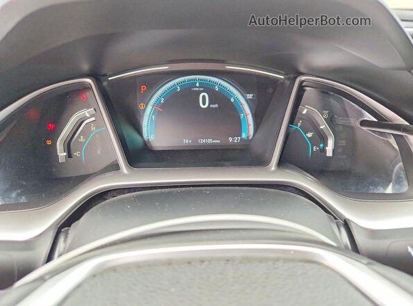 JHMFC1F3XJX001754 2018 HONDA CIVIC Gray Вид щитка приладів