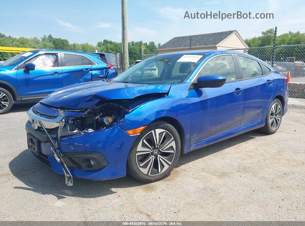 JHMFC1F46JX043637 2018 HONDA CIVIC Blue Առջևի ձախ երեք քառորդ տեսարան