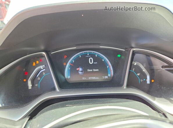 JHMFC1F72JX037747 2018 HONDA CIVIC White Vista del cuadro de instrumentos
