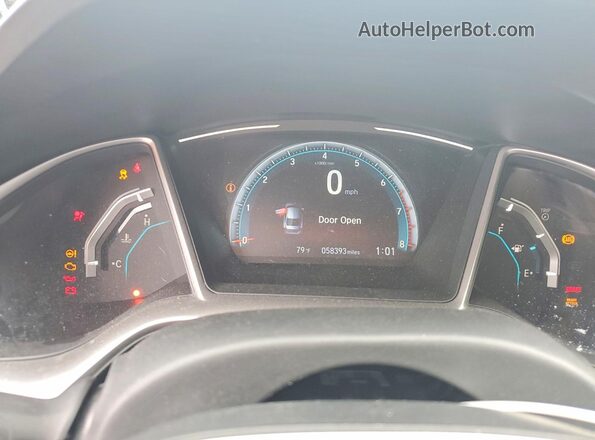 JHMFC1F78JX027031 2018 HONDA CIVIC Gray Вид щитка приладів