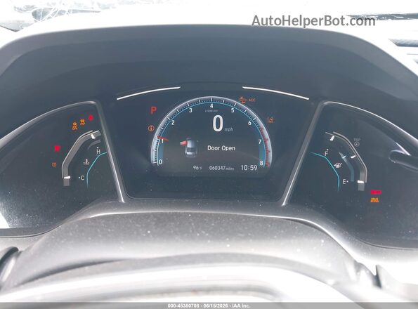 JHMFC1F92KX002192 2019 HONDA CIVIC Черный Вид задних сидений