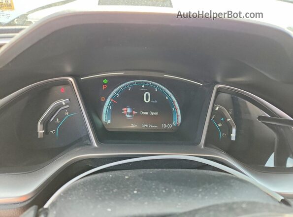JHMFC1F96KX005810 2019 HONDA CIVIC White Widok zestawu wskaźników