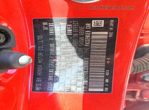 JHMFC1F98JX008013 2018 HONDA CIVIC Red Widok komory silnika
