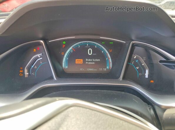 JHMFC1F98JX008013 2018 HONDA CIVIC Red Widok zestawu wskaźników