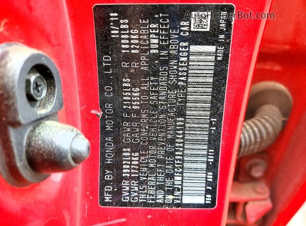 JHMFC1F98JX044199 2018 HONDA CIVIC Красный 