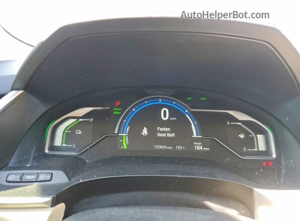 JHMZC5F11JC012944 2018 HONDA CLARITY Green ხელსაწყოთა პანელის ხედი