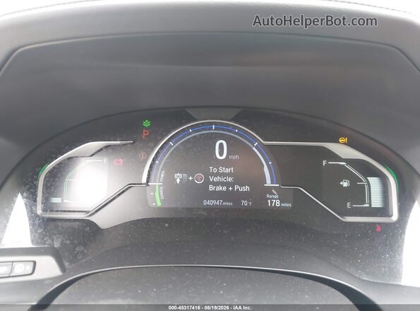 JHMZC5F11KC005798 2019 HONDA CLARITY White Հետևի նստատեղերի տեսք