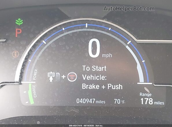 JHMZC5F11KC005798 2019 HONDA CLARITY White 