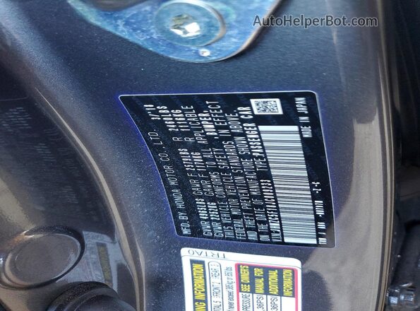JHMZC5F18JC009233 2018 HONDA CLARITY Серый Вид подкапотного пространства