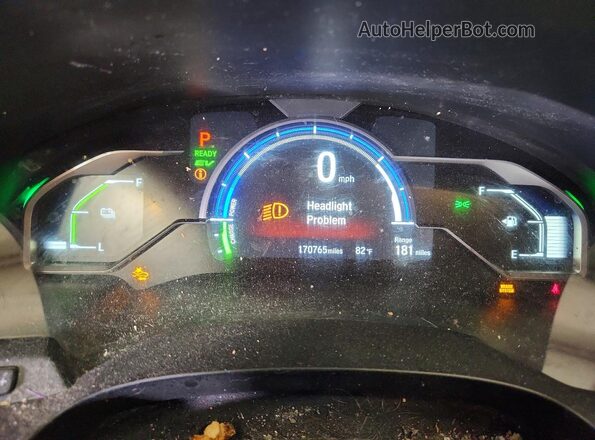JHMZC5F31JC005784 2018 HONDA CLARITY Blue Vista del cuadro de instrumentos