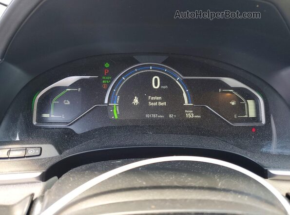 JHMZC5F32JC005910 2018 HONDA CLARITY Burgundy Instrument cluster view