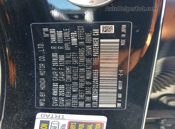 JHMZC5F32JC005955 2018 HONDA CLARITY Black 