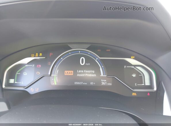 JHMZC5F32LC001827 2020 HONDA CLARITY Silver Vista de los asientos traseros