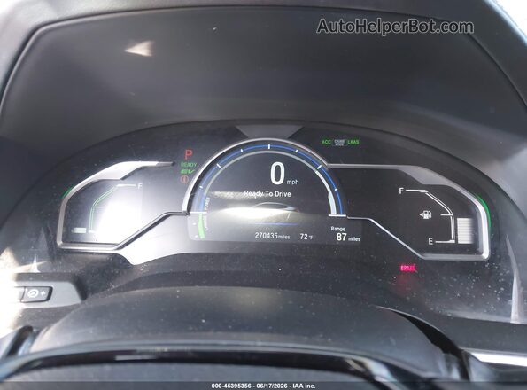 JHMZC5F33JC002482 2018 HONDA CLARITY Black Vista de los asientos traseros