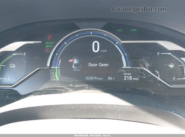 JHMZC5F33KC004475 2019 HONDA CLARITY Серый Вид задних сидений