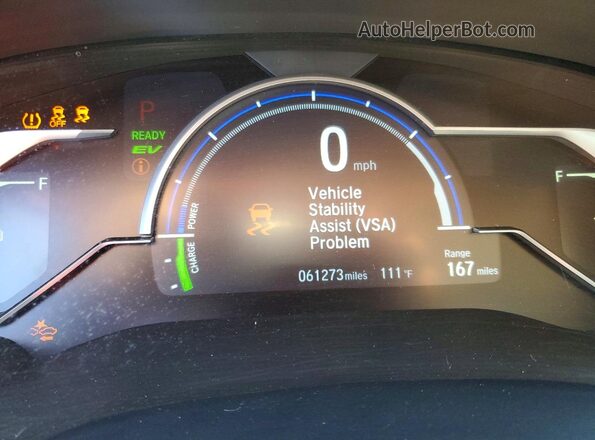 JHMZC5F35JC020918 2018 HONDA CLARITY Burgundy Instrument cluster view