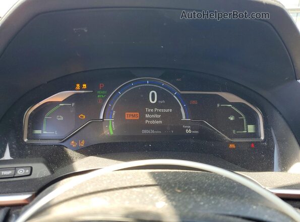 JHMZC5F39LC001811 2020 HONDA CLARITY Gray Սարքավորումների վահանակի տեսք