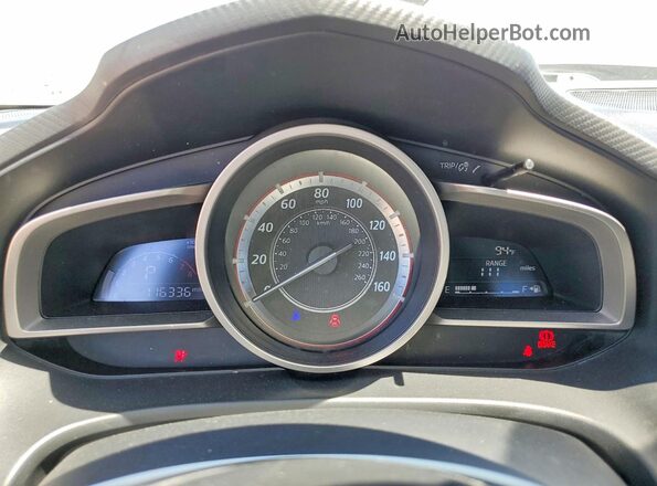 JM1BM1T71G1300582 2016 MAZDA 3 White Вид щитка приладів