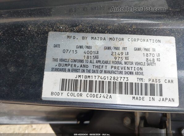JM1BM1T74G1282773 2016 MAZDA 3 Черный Вид подкапотного пространства