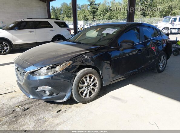 JM1BM1V77G1333437 2016 MAZDA 3 Blue Առջևի ձախ երեք քառորդ տեսարան