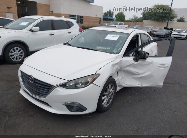 JM1BM1X70G1301099 2016 MAZDA 3 White Առջևի ձախ երեք քառորդ տեսարան