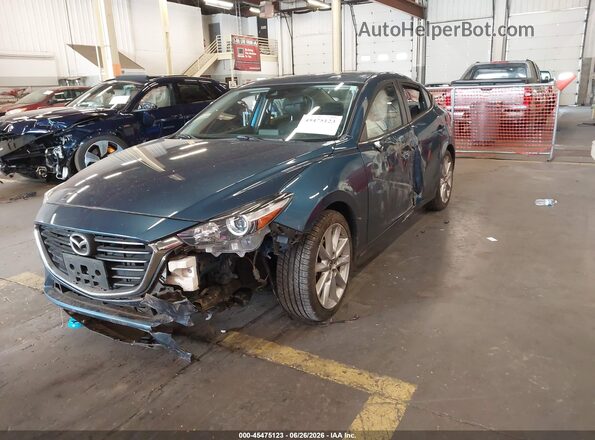 JM1BN1W38H1136660 2017 MAZDA 3 Синий Передняя левая четверть