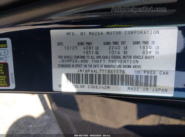 JM1BPAAL7T1861578 2026 MAZDA 3 Синий Вид подкапотного пространства