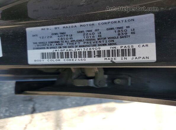 JM1BPABL2M1328909 2021 MAZDA 3 Gray Вид підкапотного простору