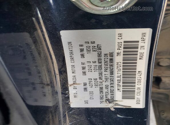 JM1BPABL8L1167075 2020 MAZDA 3 Синий Вид подкапотного пространства