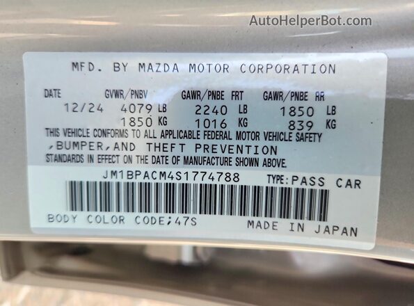 JM1BPACM4S1774788 2025 MAZDA 3 Beige 